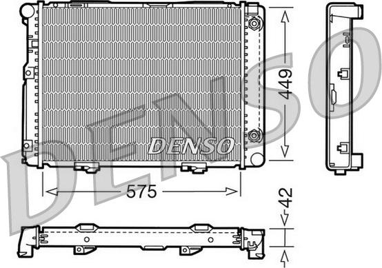 Denso DRM17060 - Радіатор, охолодження двигуна autocars.com.ua