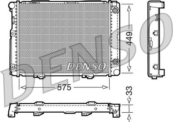 Denso DRM17061 - Радіатор, охолодження двигуна autocars.com.ua