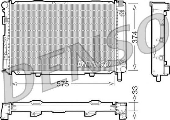 Denso DRM17063 - Радіатор, охолодження двигуна autocars.com.ua