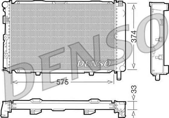 Denso DRM17064 - Радіатор, охолодження двигуна autocars.com.ua