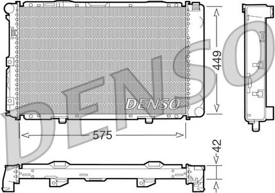 Denso DRM17065 - Радіатор, охолодження двигуна autocars.com.ua