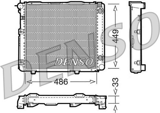 Denso DRM17067 - Радіатор, охолодження двигуна autocars.com.ua