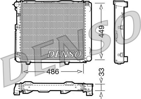 Denso DRM17068 - Радіатор, охолодження двигуна autocars.com.ua