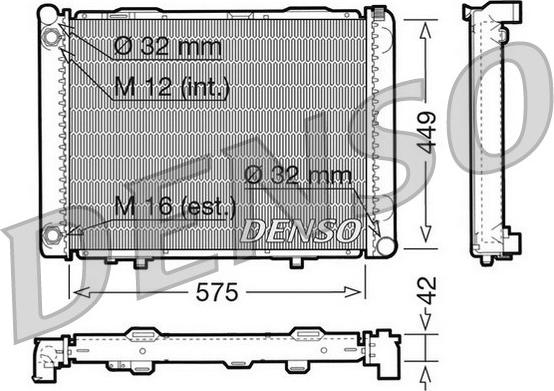 Denso DRM17069 - Радіатор, охолодження двигуна autocars.com.ua