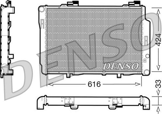 Denso DRM17070 - Радиатор, охлаждение двигателя avtokuzovplus.com.ua
