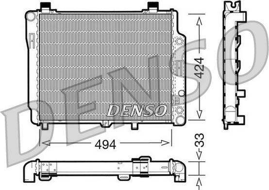 Denso DRM17075 - Радіатор, охолодження двигуна autocars.com.ua