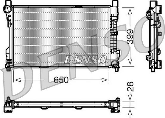 Denso DRM17080 - Радиатор, охлаждение двигателя autodnr.net