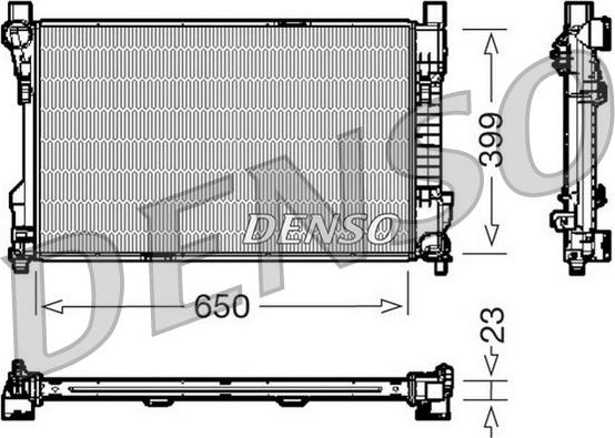 Denso DRM17081 - Радиатор, охлаждение двигателя autodnr.net
