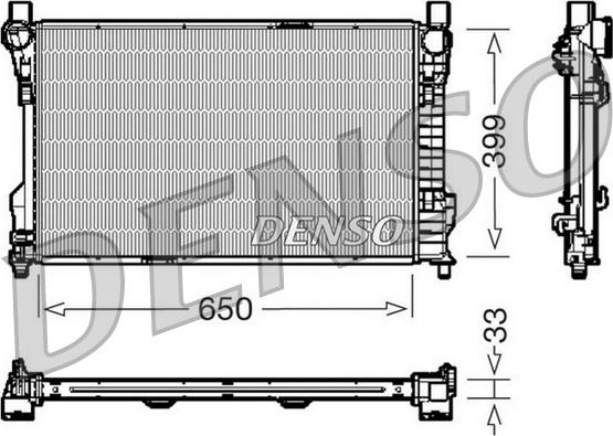Denso DRM17082 - Радіатор, охолодження двигуна autocars.com.ua