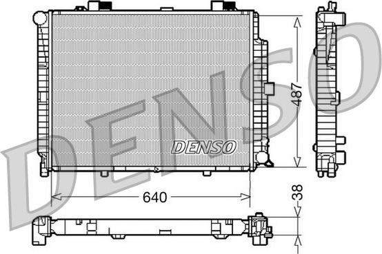 Denso DRM17086 - Радиатор, охлаждение двигателя avtokuzovplus.com.ua