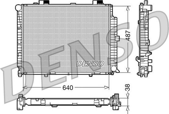 Denso DRM17087 - Радиатор, охлаждение двигателя autodnr.net