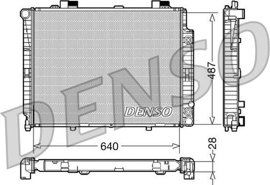 Denso DRM17088 - Радіатор, охолодження двигуна autocars.com.ua