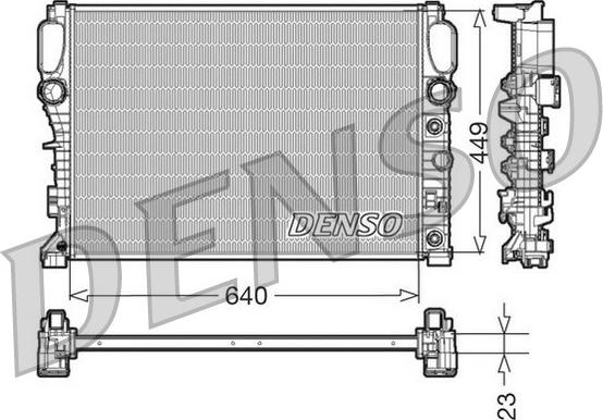 Denso DRM17090 - Радіатор, охолодження двигуна autocars.com.ua