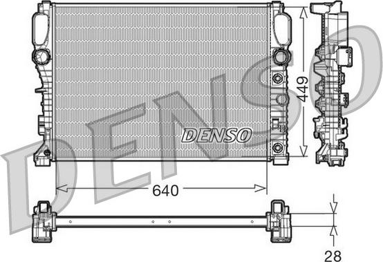 Denso DRM17091 - Радіатор, охолодження двигуна autocars.com.ua