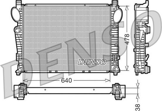 Denso DRM17094 - Радиатор, охлаждение двигателя avtokuzovplus.com.ua