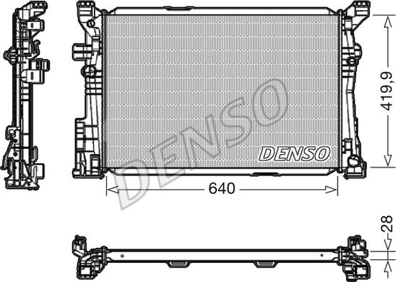 Denso DRM17097 - Радиатор, охлаждение двигателя autodnr.net