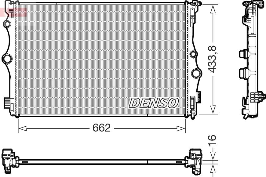 Denso DRM17098 - Радиатор, охлаждение двигателя avtokuzovplus.com.ua