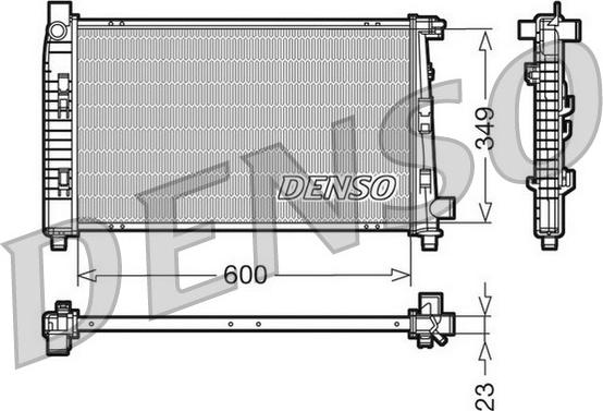 Denso DRM17100 - Радиатор, охлаждение двигателя avtokuzovplus.com.ua