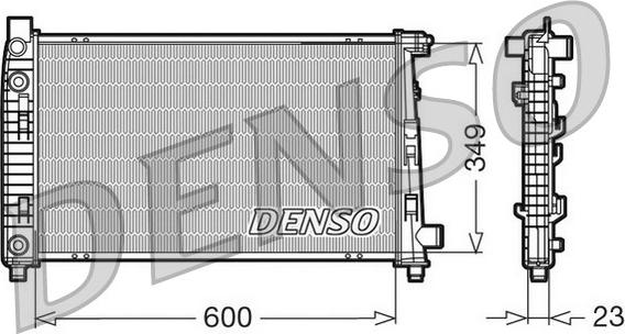 Denso DRM17102 - Радіатор, охолодження двигуна autocars.com.ua