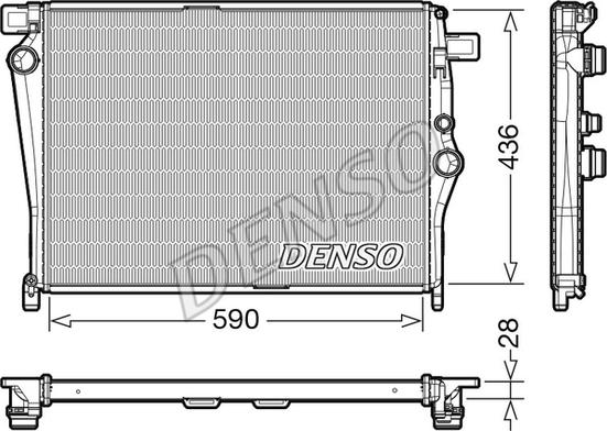 Denso DRM17105 - Радіатор, охолодження двигуна autocars.com.ua