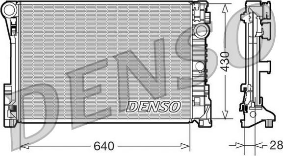 Denso DRM17110 - Радіатор, охолодження двигуна autocars.com.ua