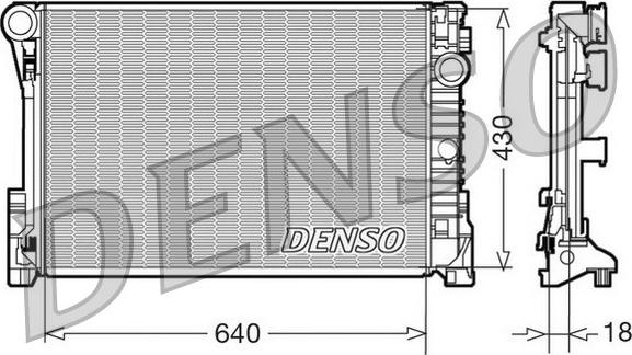 Denso DRM17111 - Радіатор, охолодження двигуна autocars.com.ua
