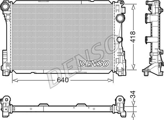 Denso DRM17115 - Радиатор, охлаждение двигателя autodnr.net