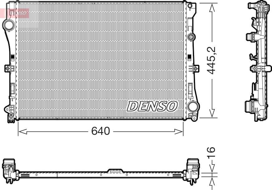 Denso DRM17118 - Радиатор, охлаждение двигателя avtokuzovplus.com.ua