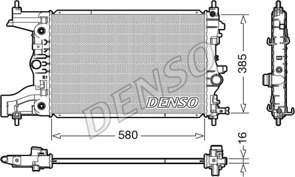 Denso DRM20005 - Радіатор, охолодження двигуна autocars.com.ua