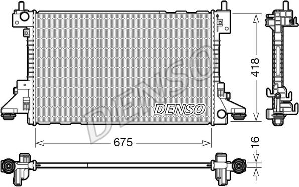 Denso DRM20006 - Радиатор, охлаждение двигателя avtokuzovplus.com.ua