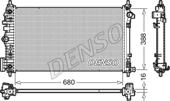Denso DRM20007 - Радіатор, охолодження двигуна autocars.com.ua