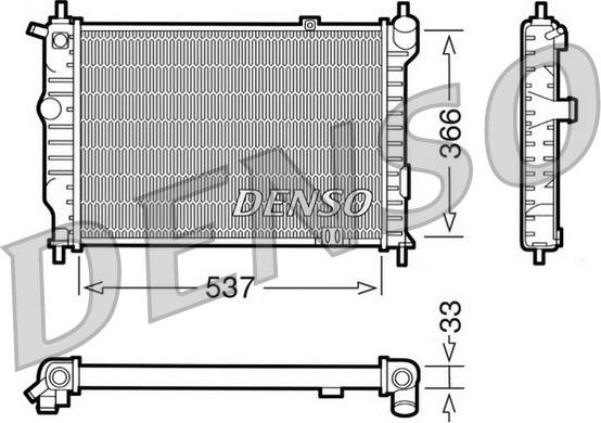 Denso DRM20010 - Радиатор, охлаждение двигателя autodnr.net