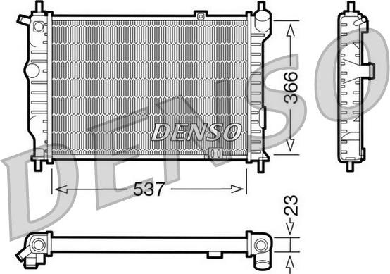 Denso DRM20011 - Радіатор, охолодження двигуна autocars.com.ua