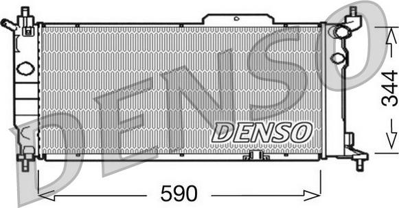 Denso DRM20013 - Радиатор, охлаждение двигателя avtokuzovplus.com.ua