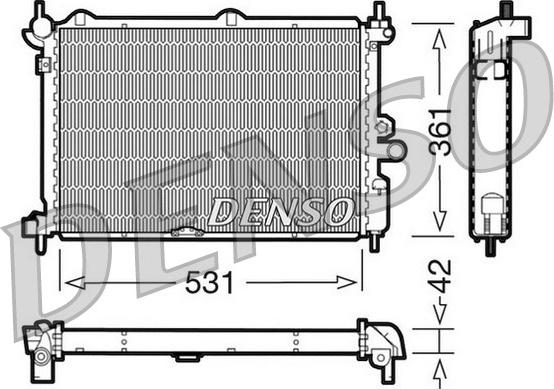 Denso DRM20014 - Радіатор, охолодження двигуна autocars.com.ua