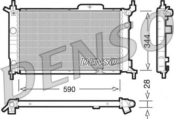 Denso DRM20015 - Радіатор, охолодження двигуна autocars.com.ua