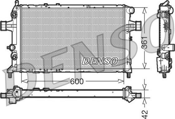 Denso DRM20016 - Радіатор, охолодження двигуна autocars.com.ua
