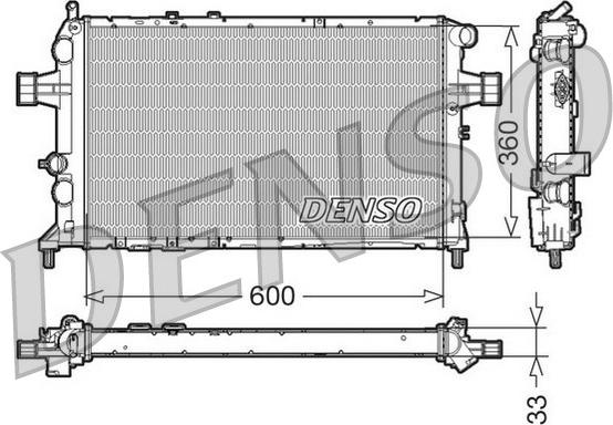 Denso DRM20018 - Радиатор, охлаждение двигателя avtokuzovplus.com.ua