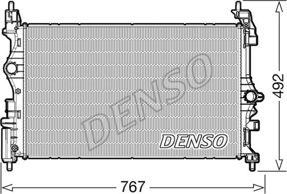Denso DRM20019 - Радіатор, охолодження двигуна autocars.com.ua