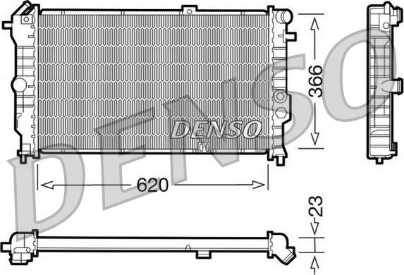 Denso DRM20020 - Радіатор, охолодження двигуна autocars.com.ua