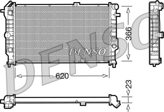 Denso DRM20022 - Радіатор, охолодження двигуна autocars.com.ua