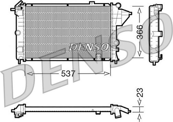 Denso DRM20023 - Радиатор, охлаждение двигателя autodnr.net