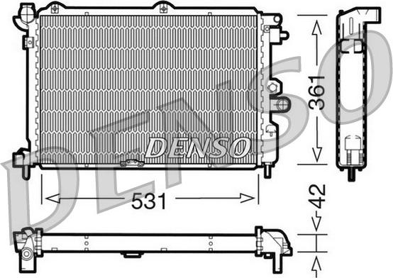 Denso DRM20025 - Радіатор, охолодження двигуна autocars.com.ua