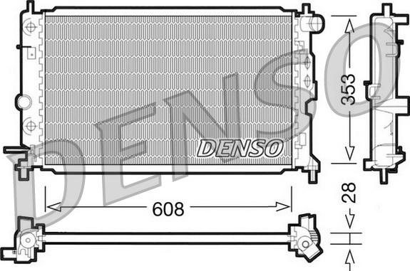Denso DRM20026 - Радіатор, охолодження двигуна autocars.com.ua