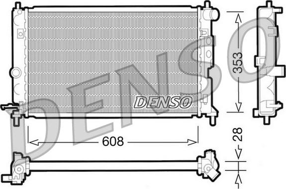 Denso DRM20027 - Радіатор, охолодження двигуна autocars.com.ua