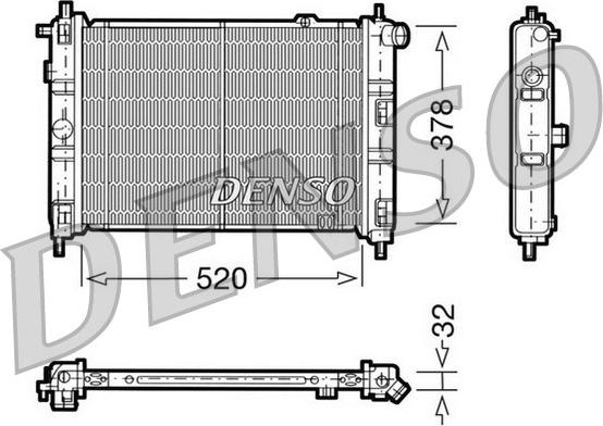 Denso DRM20030 - Радіатор, охолодження двигуна autocars.com.ua