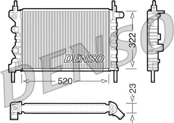 Denso DRM20031 - Радиатор, охлаждение двигателя autodnr.net