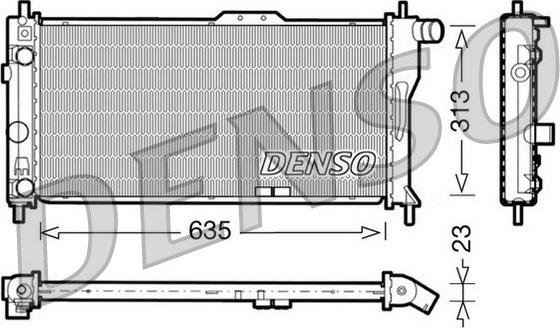 Denso DRM20034 - Радіатор, охолодження двигуна autocars.com.ua