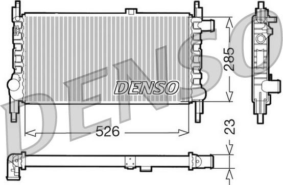 Denso DRM20035 - Радіатор, охолодження двигуна autocars.com.ua