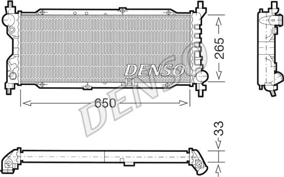 Denso DRM20036 - Радіатор, охолодження двигуна autocars.com.ua